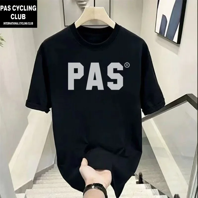 PAS الدراجات جولة الرقبة قصيرة الأكمام الأساسية عارضة فضفاض جيرسي الرجال النساء ملابس الصيف القطن الخالص عارضة إلكتروني قميص مطبوع DH #3