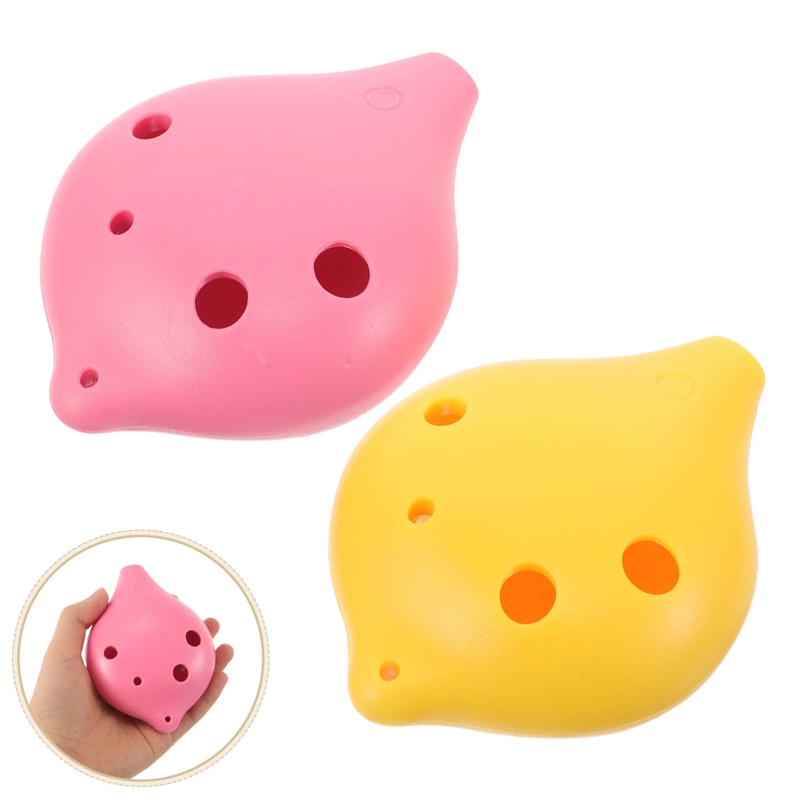 

2pcs 6-Hole For Students Small Portable Wind Beginner Musical Instrument Kids Ocarina Resin Learning Lightweight