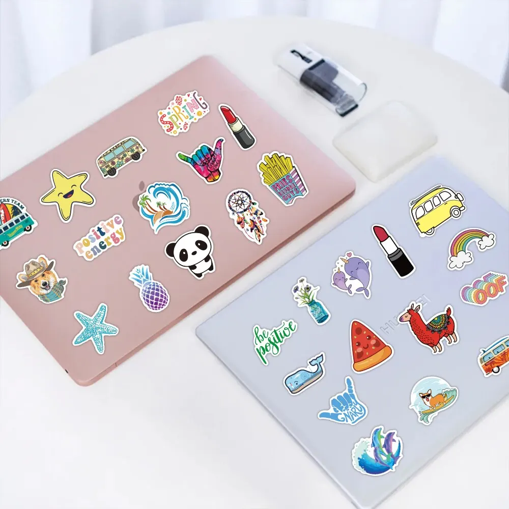 100 PCs Stickers Water Bottles Sticker Aesthetic Waterproof Cute Vsco Vinyl Stickers for Teens Girls Kids