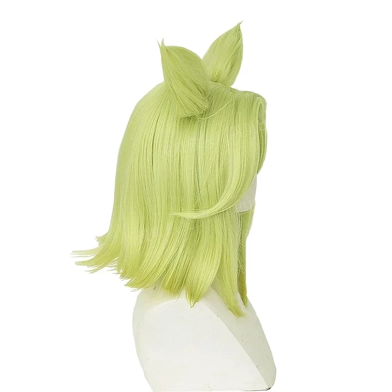 Zeri Cosplay Wig Game LOL The Spark of Zaun Zeri Women Cosplay Green Gradient Short Zaun Firework Zeli Fake Hair Wig