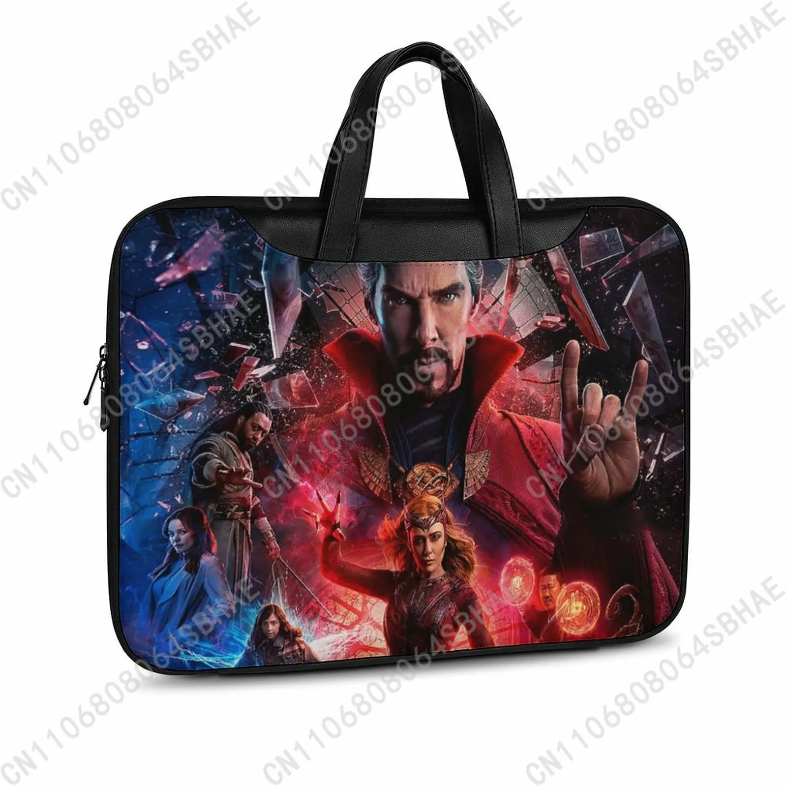

Marvel Doctor Strange Custom Leather Briefcase Men Woman Laptop Bag Business Retro Genuine Leather Computer Cosplay