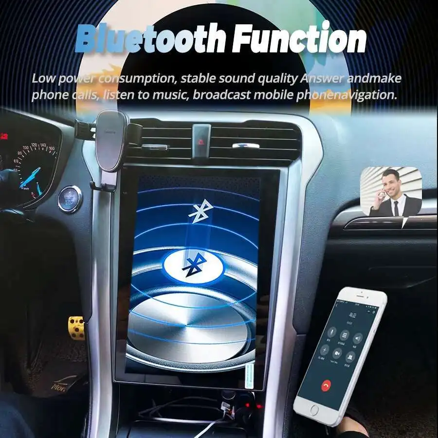 256 GB 13.8 Inch 2Din Auto Android 13 1920*1080 2 K Scherm Carplay Voor Ford Mondeo Fusion 2014 2019 Stereo GPS Navi DSP Video Speler