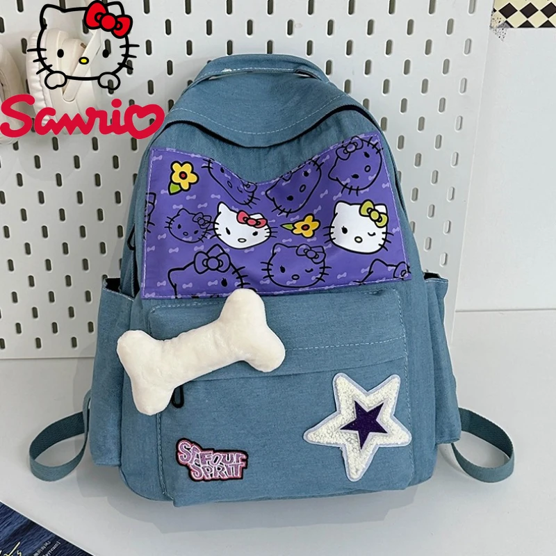 

Hello Kitty 2026 New Student Backpack Fashion High Quality Women's Shoulder Storage Bag Cartoon Multi Functional Travel Backpack