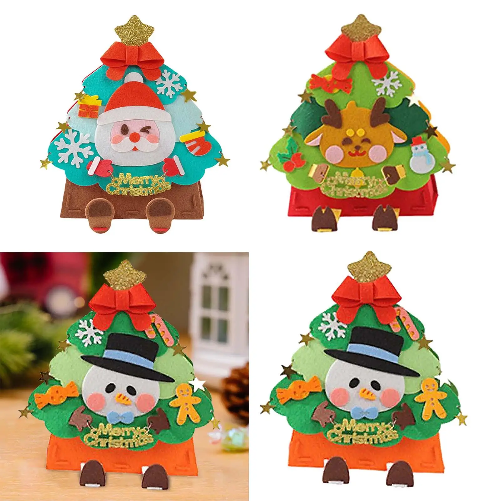 DIY Filz Weihnachtsbaum Weihnachtsgeschenk Weihnachtsbaum Form Box handgemachte Organizer