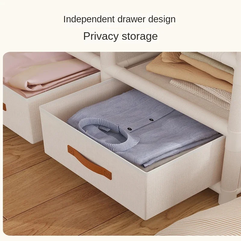 Dustproof Wardrobes Household Bedroom Multipurpose Storage Rack Large Capacity Simple Assembly Clothes Cabinet Space