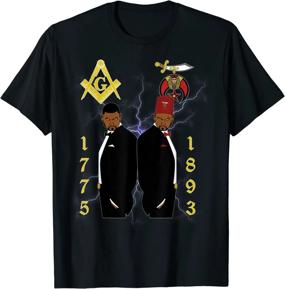 Mens Shriners 1893 Masons 1775 Shrine PHA Mason Fathers Day T-Shirt  Tees High Quality 100%Cotton Short Sleeve