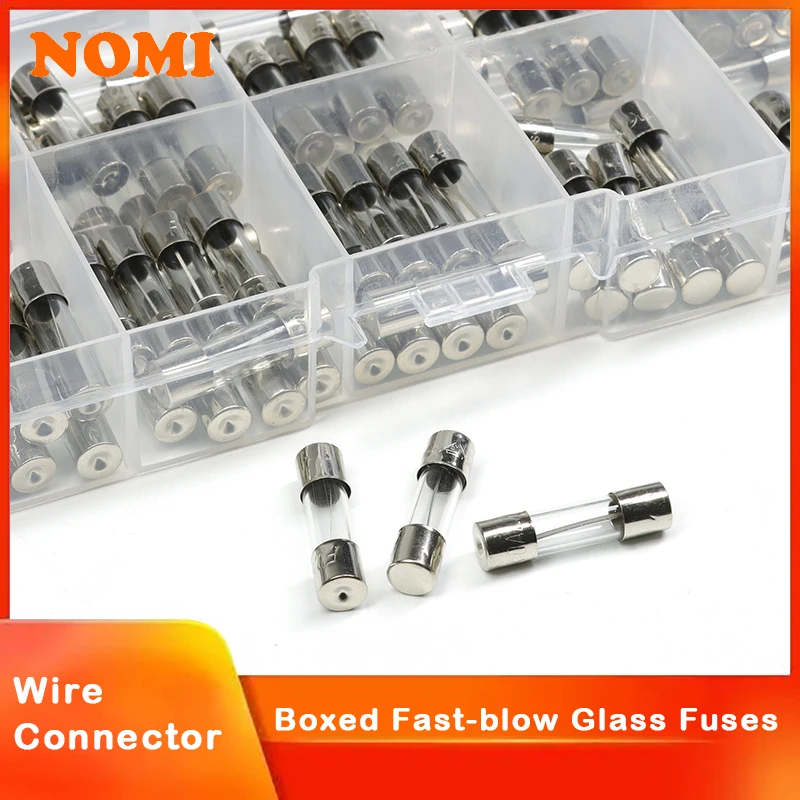 

Boxed Fast-blow Glass Fuse 250V 0.2A 0.5A 1A 2A 3A 5A 8A 10A 15A 20A 30A 5x20mm Household Assorted Car Glass Tube Fuses Kit