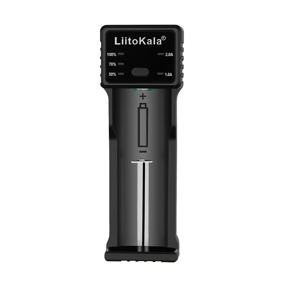 LiitoKala Lii-100C 21700 Battery Charger For 18650 18350 26650 16340 RCR123 14500 3.7V 1.2V Ni-MH Ni-Cd 2A USB Smart Charger