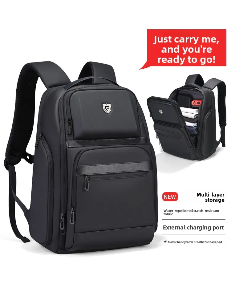 

Men's Casual Travel Business Backpack Multi-Functional Large Capacity Expandable Computer Bag Bookbag with USB Charging Port