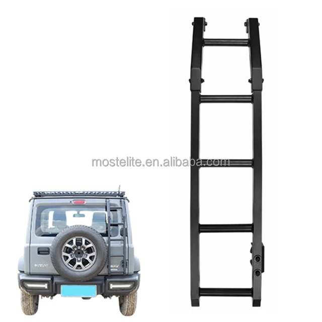 Escada de teto de liga de alumínio de alta qualidade, escada traseira para porta traseira, acessórios suzuki jimny jb64 jb74