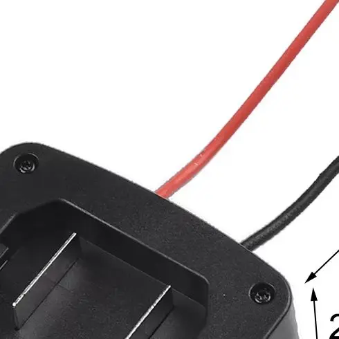 Black 12AWG Output Adapter Panel Mount For Parkside X20V Lithium For Ion Battery To Power DC Motor Skateboard Camping Tool