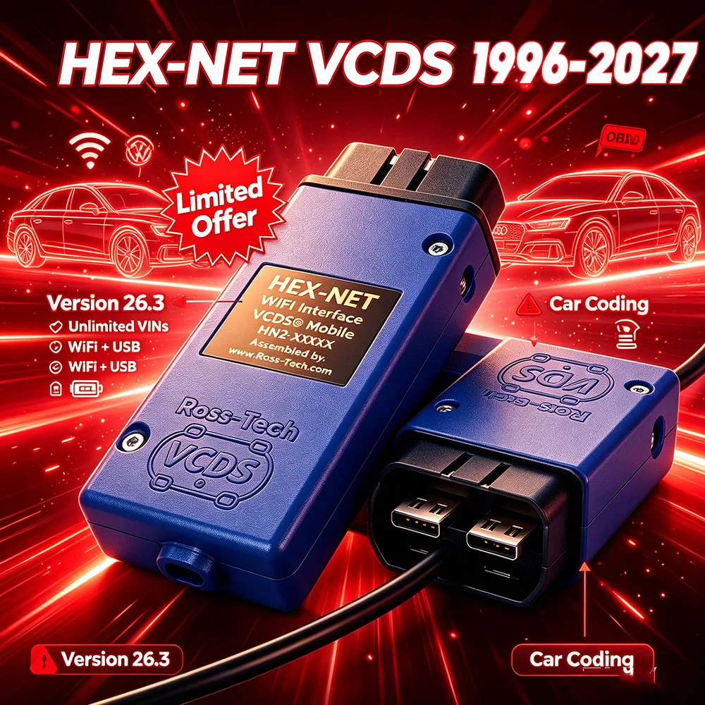 [1996-2026] Mit WIFI, unbegrenzter Anzahl an VINs, echtem V2 Online VAG COM Hardware USB-Interface für VCDS Diagnose-Codierung, VAG HEX V2 TOOL – Detail 1