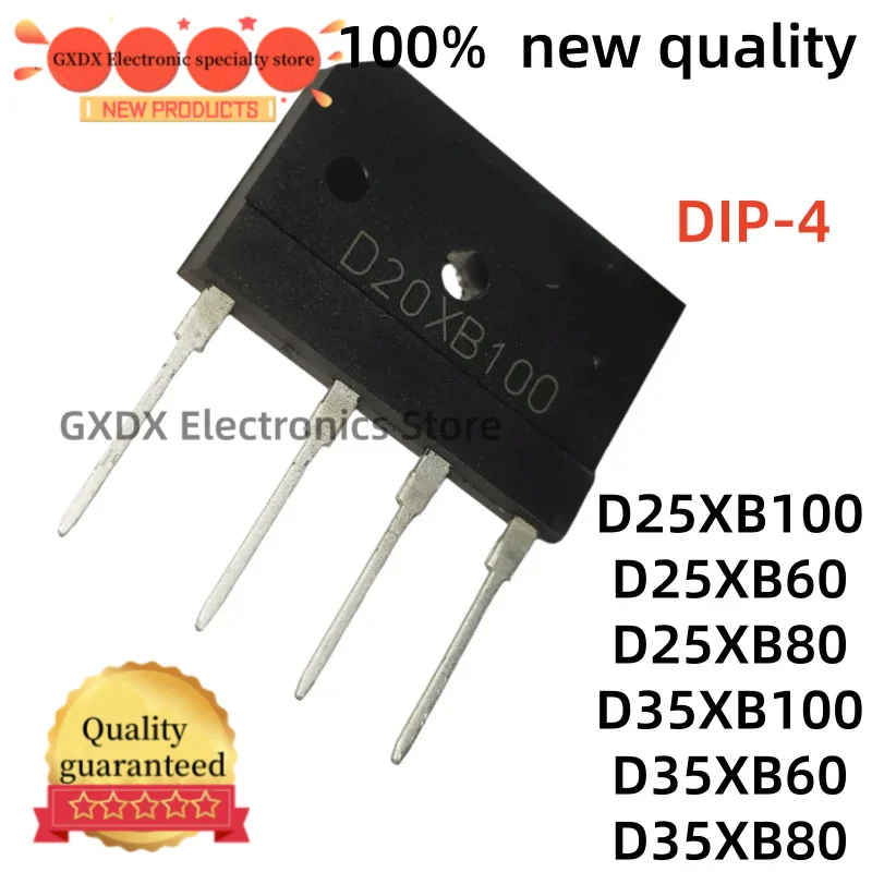 10-20 pieces 100% new DIP-4 D25XB100 D25XB60 D25XB80 D35XB100 D35XB60 D35XB80 DIP-4 In stock