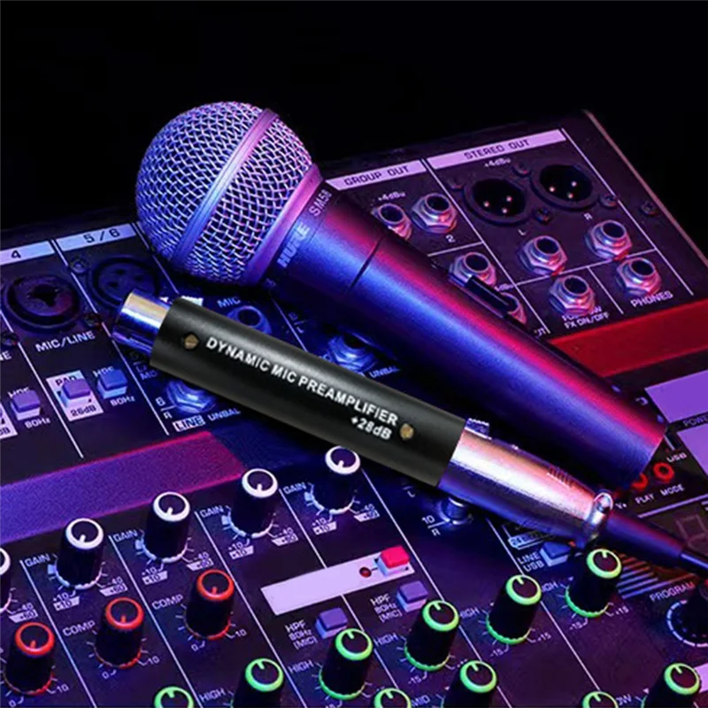 Microphone Preamplifier DM1 Dynamic Amplifier For DM1 Dynamic 28DB Gain Mic Amplifier For Dynamic And Passive Ribbon Microphones
