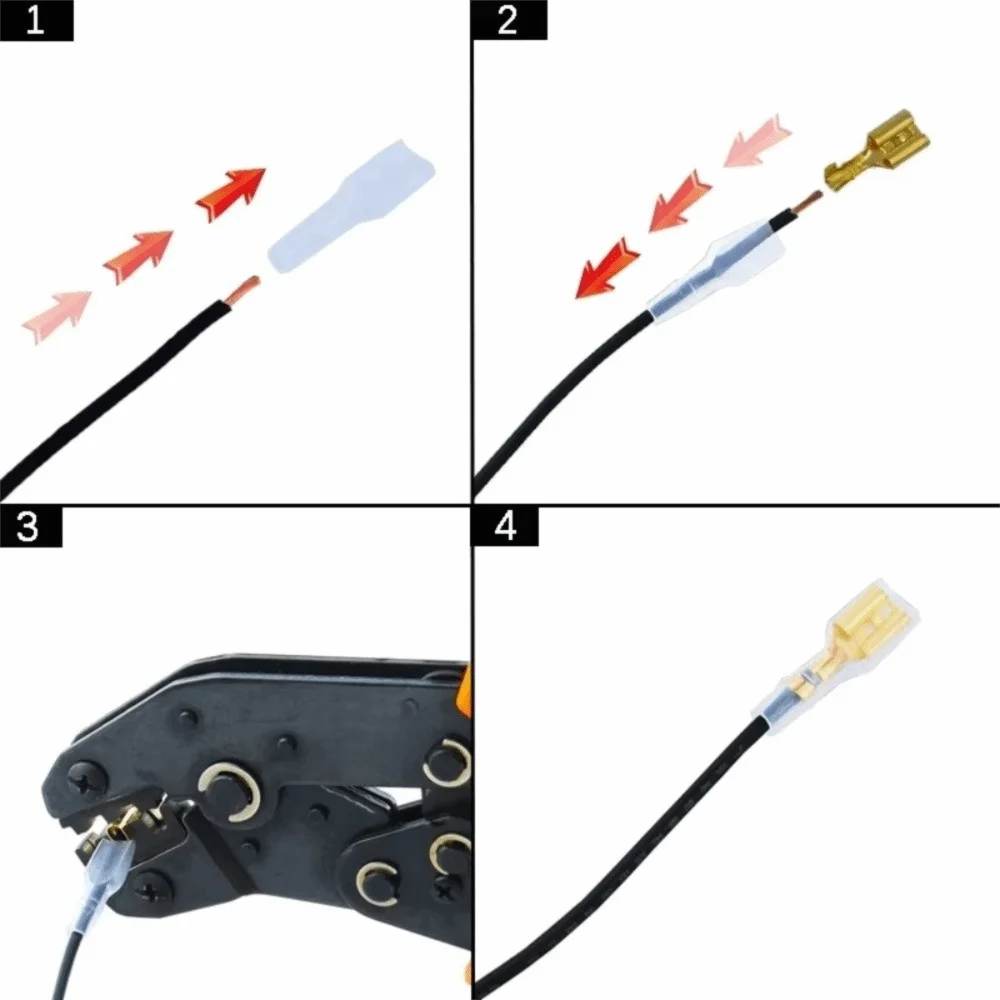 1000/1050 pcs Electrical Wire Connectors Electrical Crimp Terminals Insulating Sleeve Termin Spade Connectors