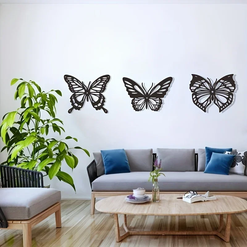 

Hello Young New Metal Butterfly Hollow Home Decoration Creative Home Iron Ornament Metal Craft Wall Outdoor Decoration Ornament