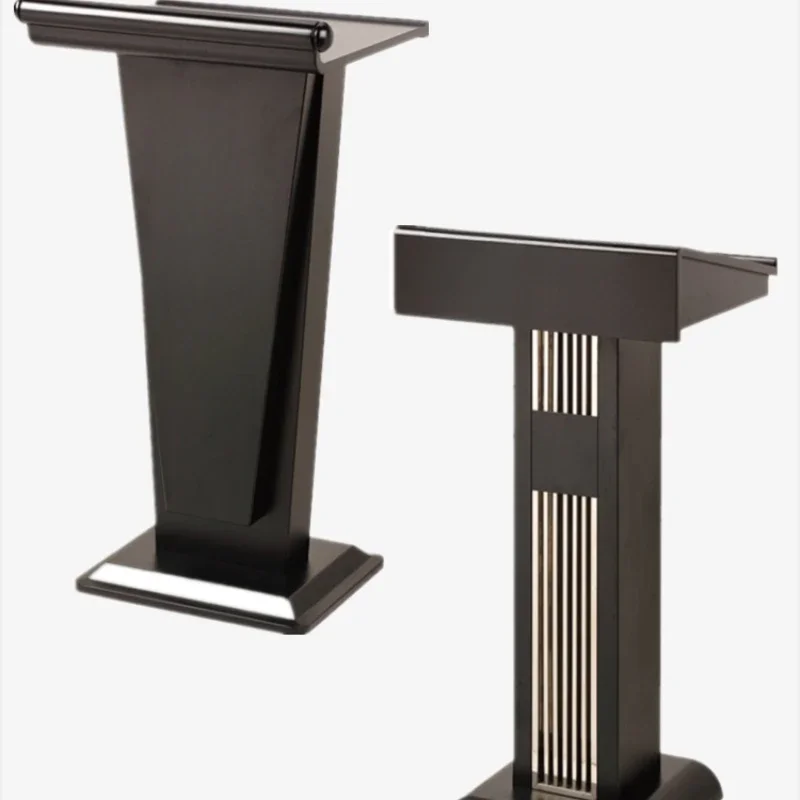 Simple style presiding over the lecture table, bar client station, welcome desk, reception desk at the entrance of the