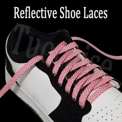 1Pair 3M Reflective Shoe Laces Quality Fluorescent Shoelaces for Sneakers Flat Laces Night Glow Shoelace Shoes Strings