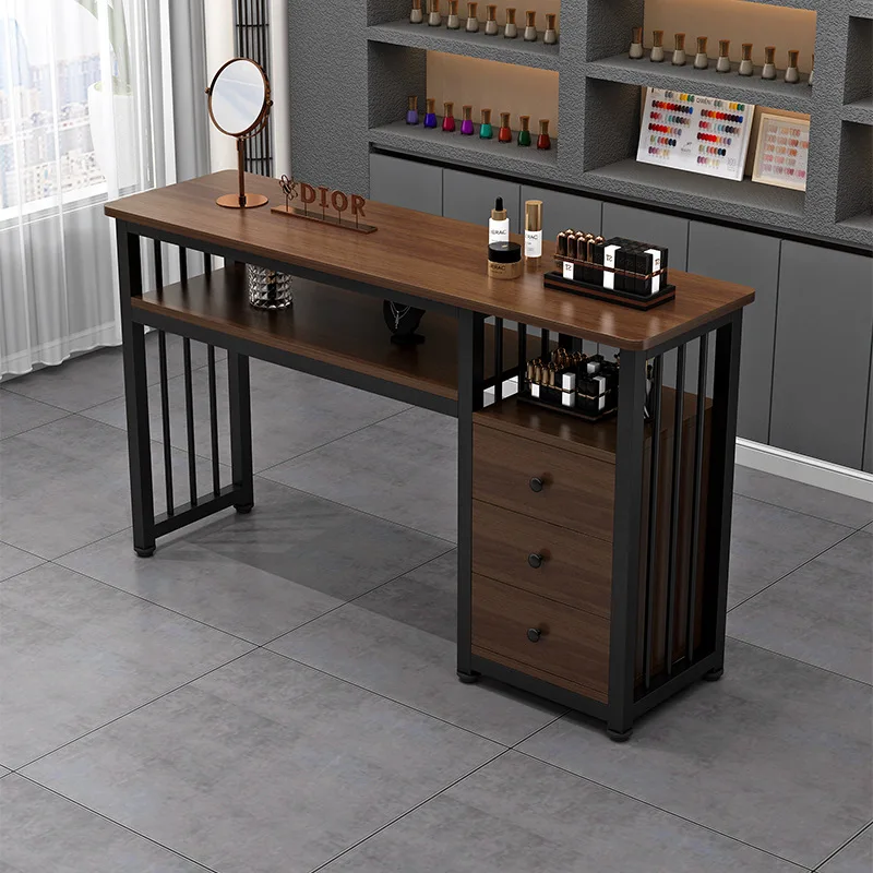 Retro style manicure table and chair set, simple and fashionable single and double manicure table, Japanese-style special price,