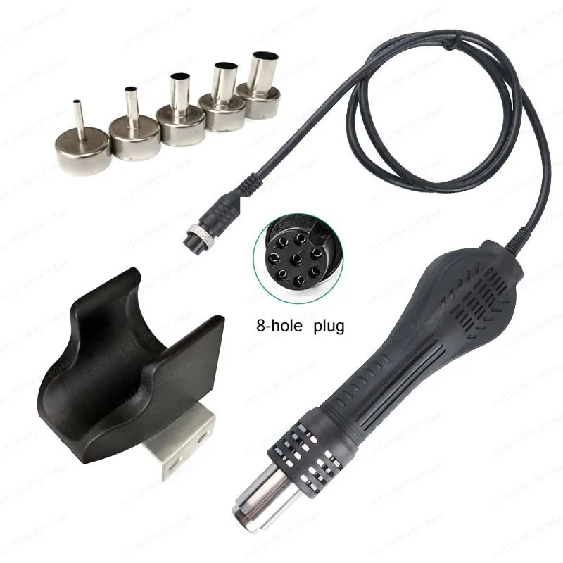 NEW Long Steel Tube Fan Type Hot Air Gun Handle Heating element Nozzle For  898 853D 862D+ Rework Station