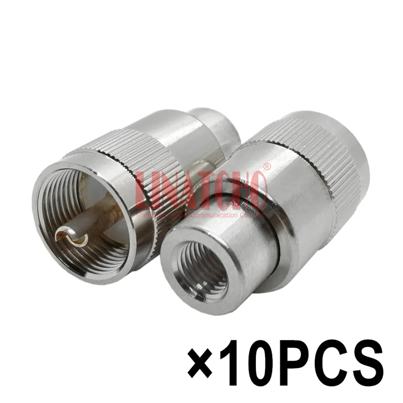 

10 шт. 5D-FB LMR300 SYWV-50-5 SYV-50-5 коаксиальный кабель с медными никелированными разъемами PL259 UHF M (папа)