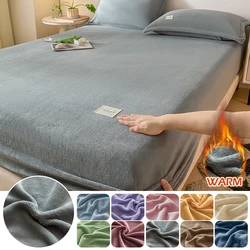 Velvet Thermal Mattress Cover, Plush Fabric Sheets For Winter, Bed Cover, Bed Sheets Set For Single Double King Queen Bed120x200