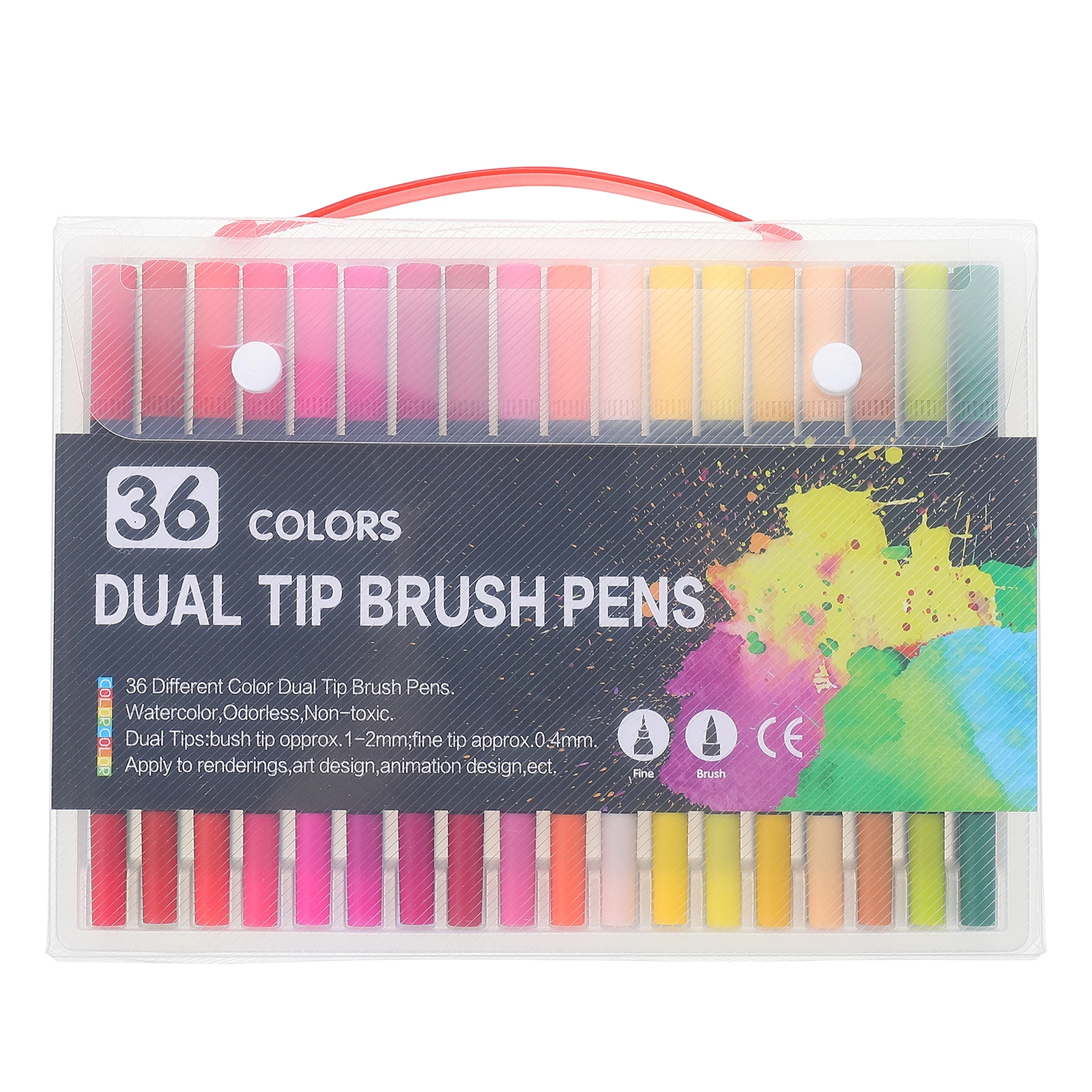

36 Pcs Dual Tip Marker Pens Portable Coloring Supplies for Journaling Doodling Sketching Painting Gifts Relaxation Women