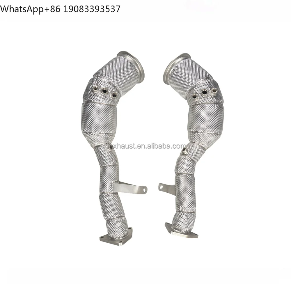 

High Performance Exhaust System Downpipe for Porsche for Macan S GTS 2.9T With Heat Shield Auto Exhaust Pipes