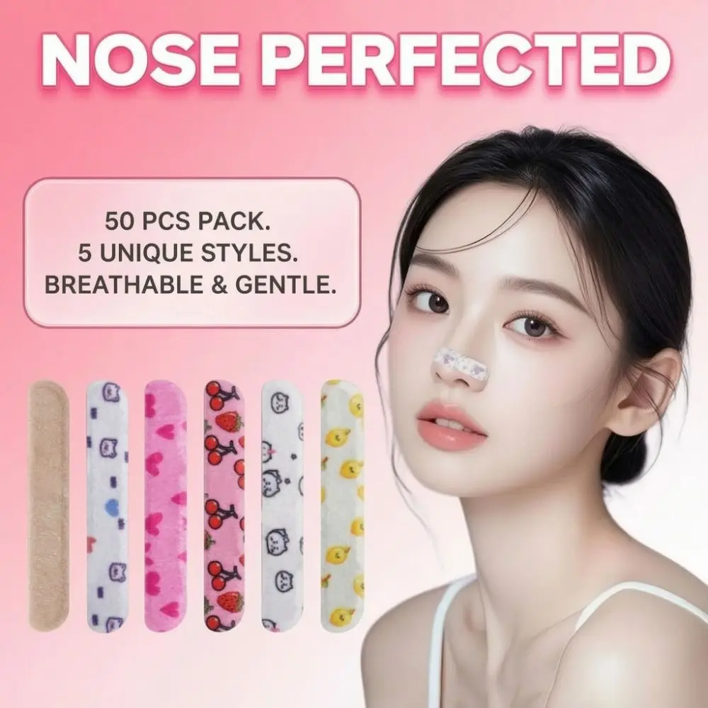 50Pcs 16D Memory Support Nose Lifter Strips Adjustable Flexible Shaping Nose Shaping Stickers Shrink Nostrils Self-shaping