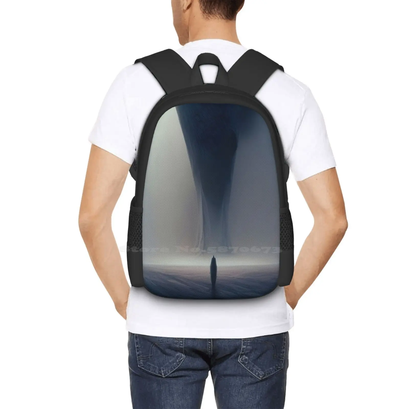 Mochila para escola estudantil, Laptop Travel Bag, Horror Underwater Landscape, Fantasia Death Metal