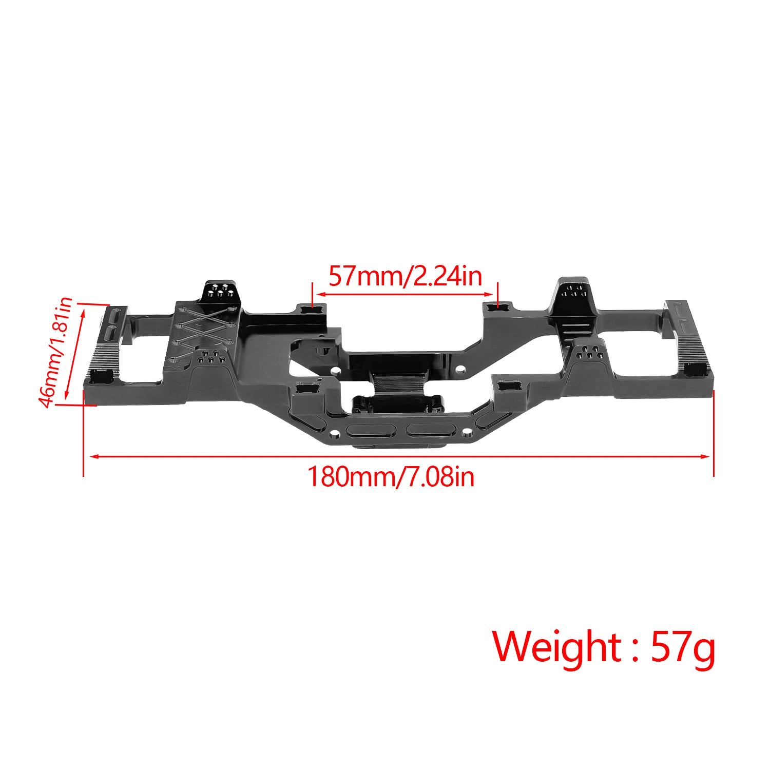 Metal Upgrading Refitting CNC Process Chassis Frame For FMS 1/24 Xiaoqi FCX24 RC Car Parts