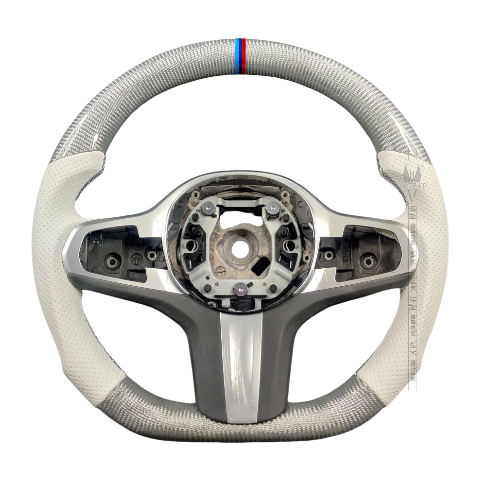 VLMCAR Carbon Fiber Steering Wheel for BMW G30 5 Series 2017-2023 Performance Luxury Upgrade Perfect Fit 530i 540i M550i M5