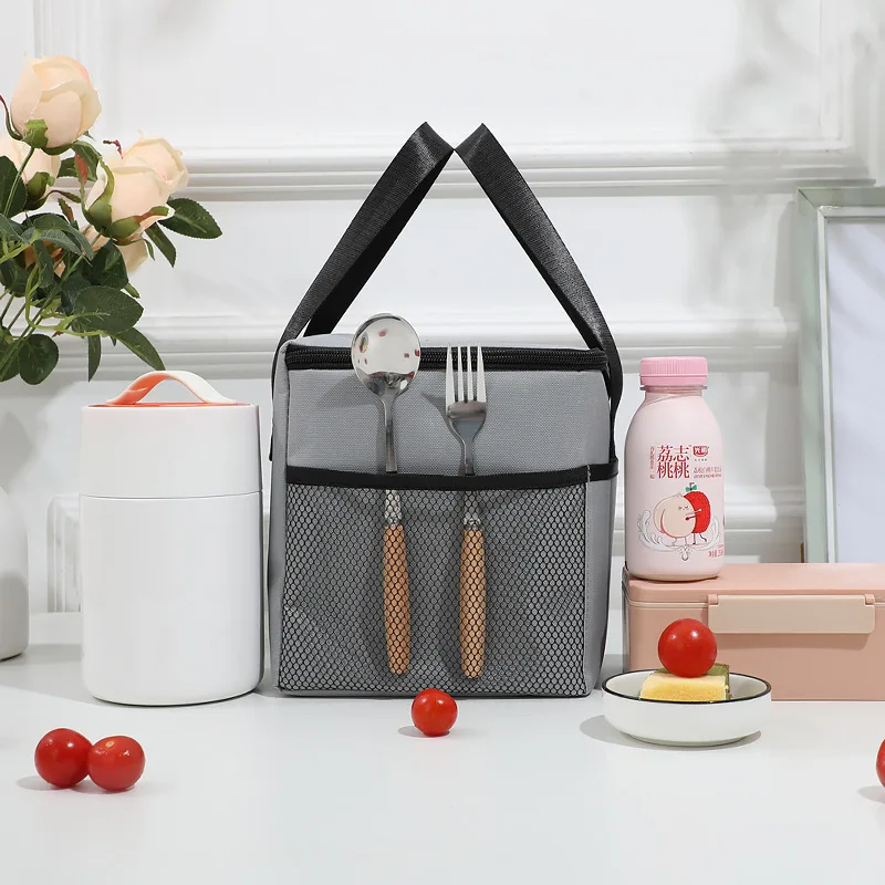 Bolsa de almuerzo portátil de gran capacidad para mujer y niño, bolso Oxford impermeable con aislamiento térmico, bolsa de Picnic de hielo, bolsa de mano de viaje