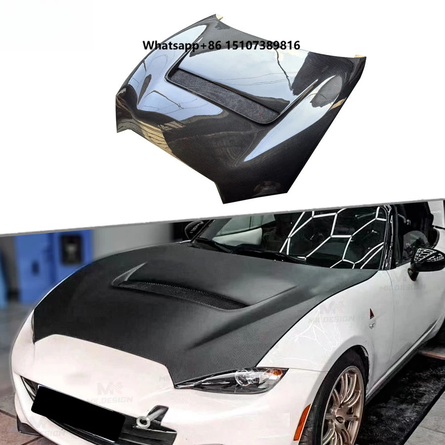 

Carbon Fiber Front Bonnet Engine Hood Cover for MX5 2016-2023 Carbon Hood Engine Bonnet Replacement Car Accessories