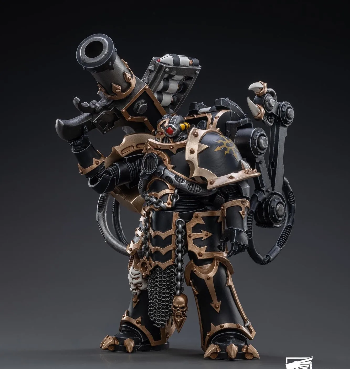 JOYTOY Warhammer 40K Action Figures 1/18 Chaos Space Marines Black Legion Havocs Marine 04 Model Toy Boy Gifts 3.75inch