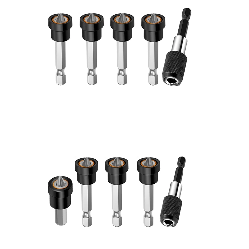 A19F-5Pcs พรีเมี่ยม Magnetic Drywall สกรู Setter-PH2 Bits สําหรับ Plasterboard Sheetrock สกรู 1/4 นิ้ว Hex ตําแหน่งบิต