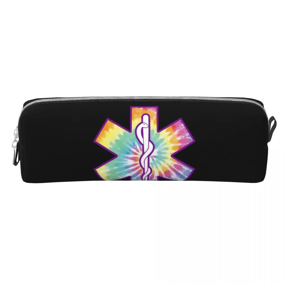 EMT المسعف نجمة الحياة EMS الملونة التعادل صبغ مقلمة أكياس القلم صندوق القلم للبنين بنات مكتب قلم رصاص الحقيبة حقيبة مستحضرات التجميل #1