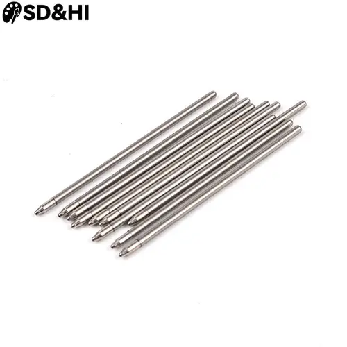 Lote de 10 bolígrafos de cristal y diamante de Metal de 6,7 cm, recarga especial para bolígrafo, Cartucho de varilla, recarga de tinta central, tinta negra y azul de 0,5mm