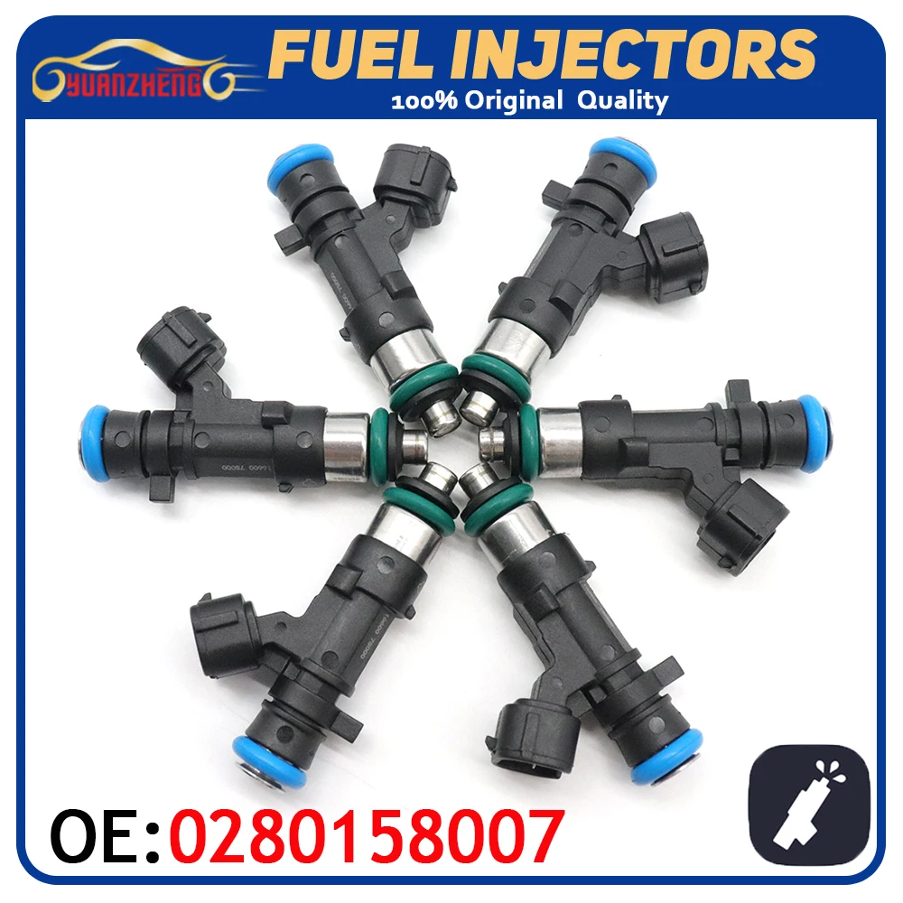 

6pcs/lot High Quality Car Fuel Injector Nozzle 0280158007 For Nissan Xterra Pathfinder Frontier 4.0L V6 2005-2014