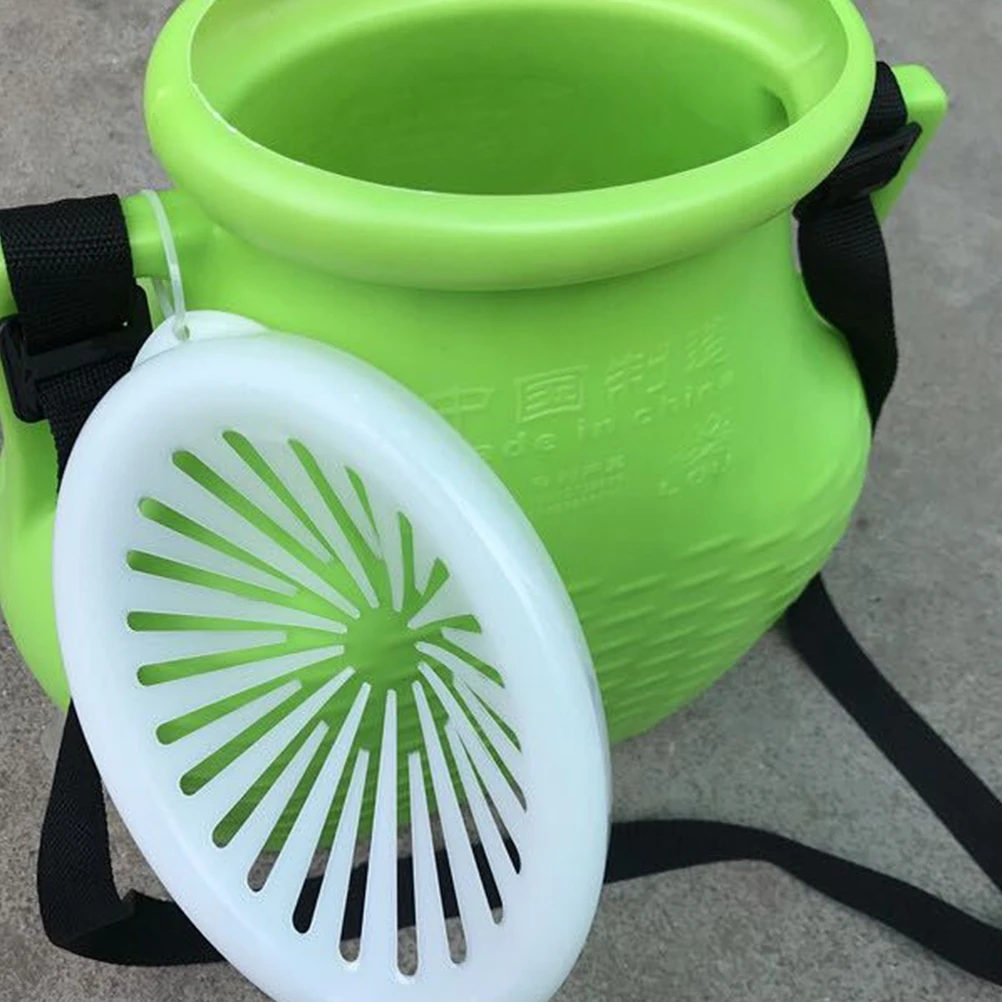 

Plastic Fishing Bucket Professional Fish Container Reusable Shrimp Basket Wear Resistant Sturdy Outdoor Storage Water Hiking