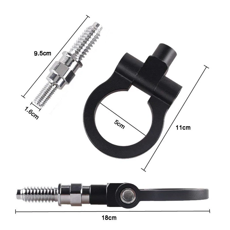 خطاف سحب عالمي للسباق الأمامي والخلفي خطاف مقطورة السيارة خطاف جر السيارة للسيارات الأوروبية M16 ألوان متعددة #2