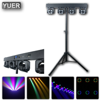 LED 4X40W Beam Moving Head Light Set With RGB Ring Strobe Bar Light DMX512 For DJ Disco Party Nightclub Stage Lighting Effect
