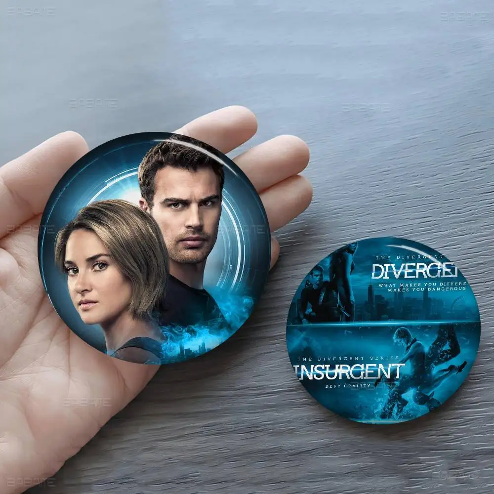 Divergent Movie Classic Tinplate Pin Button Custom Anime Role Old-school Brooch Cartoon Collar Badge Jewelry Gift Fans