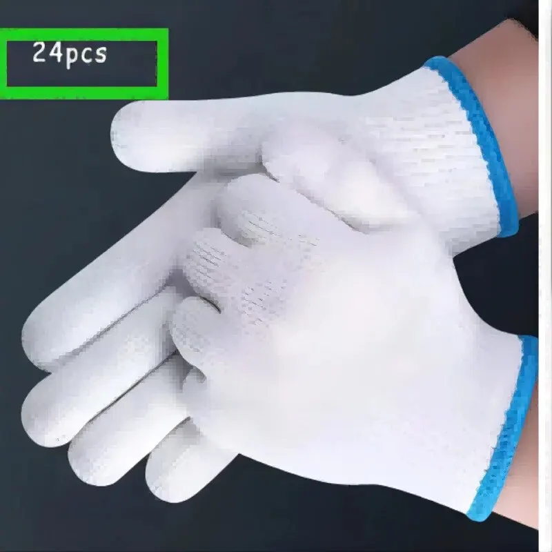 24 PCs Wear-Resistant Work Non-Slip Gloves Thickened