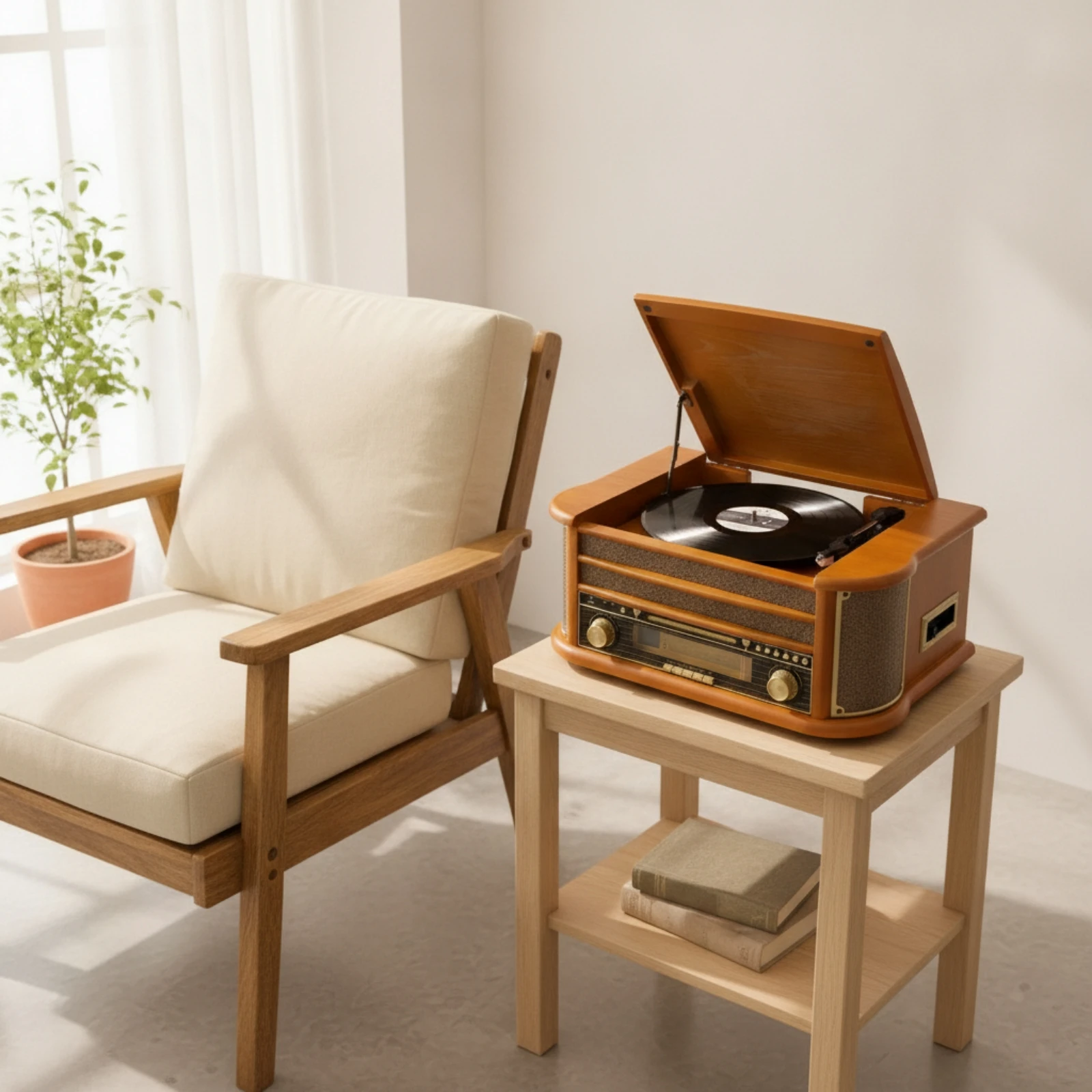 Multifunction Vinyl Player Player Allintegrated Vinyl Player Player with Speakers Vinyl Turntable Multi-Functional Premium Sound