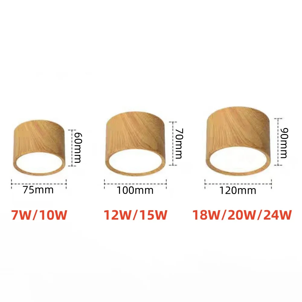 LED dimming ceiling light, wood grain ceiling light, ceiling mounted ceiling light, room decoration lighting, room kitchen