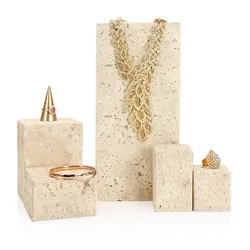 Jewelry Display Stand Jewelry Necklace Ring Display Board Factory Direct Sales Yellow Square Creative Display Window Props