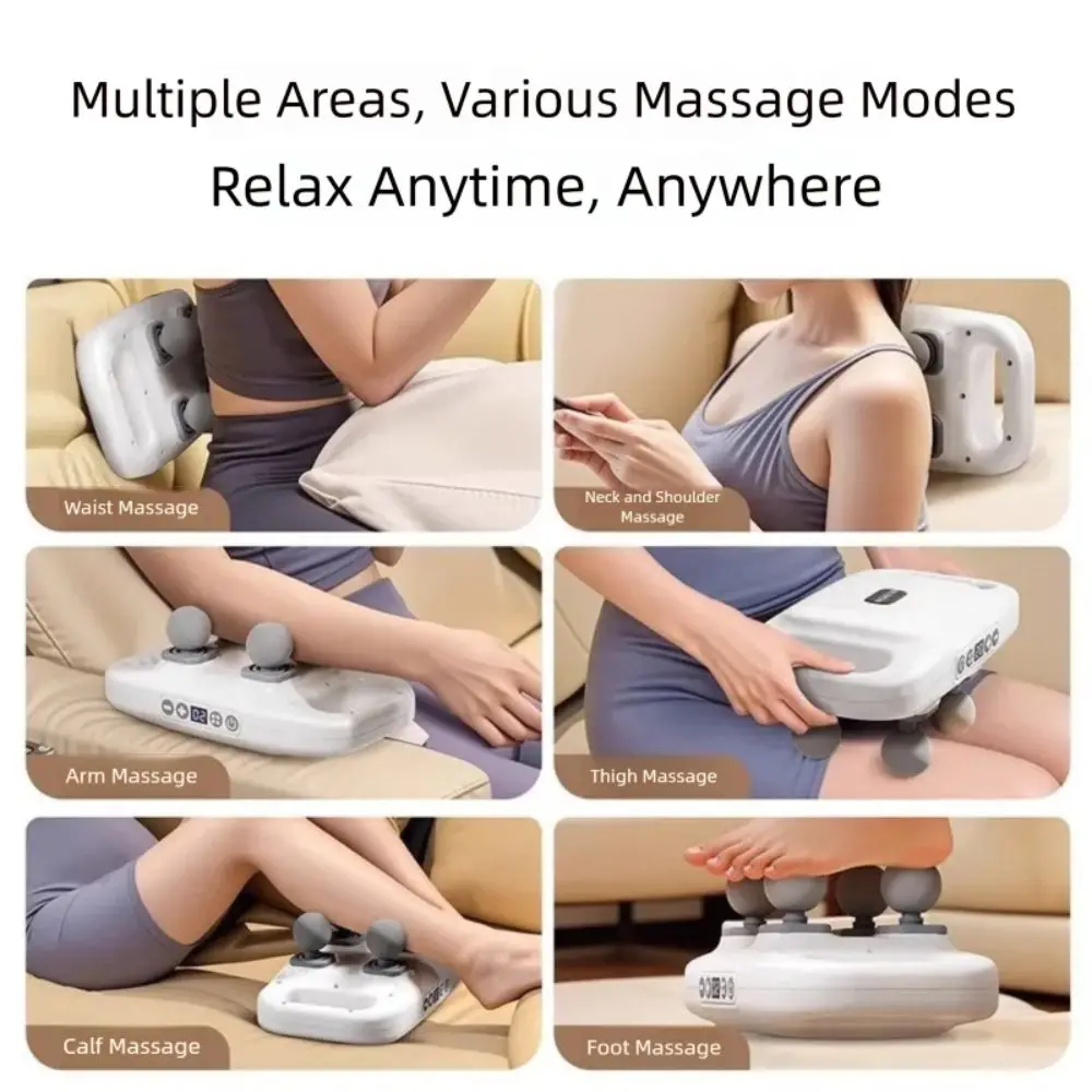 

Высокочастотный вибрационный массажер с 4 насадками, многофункциональный, ультратихий, для массажа талии, прочный, для быстрого восстановления