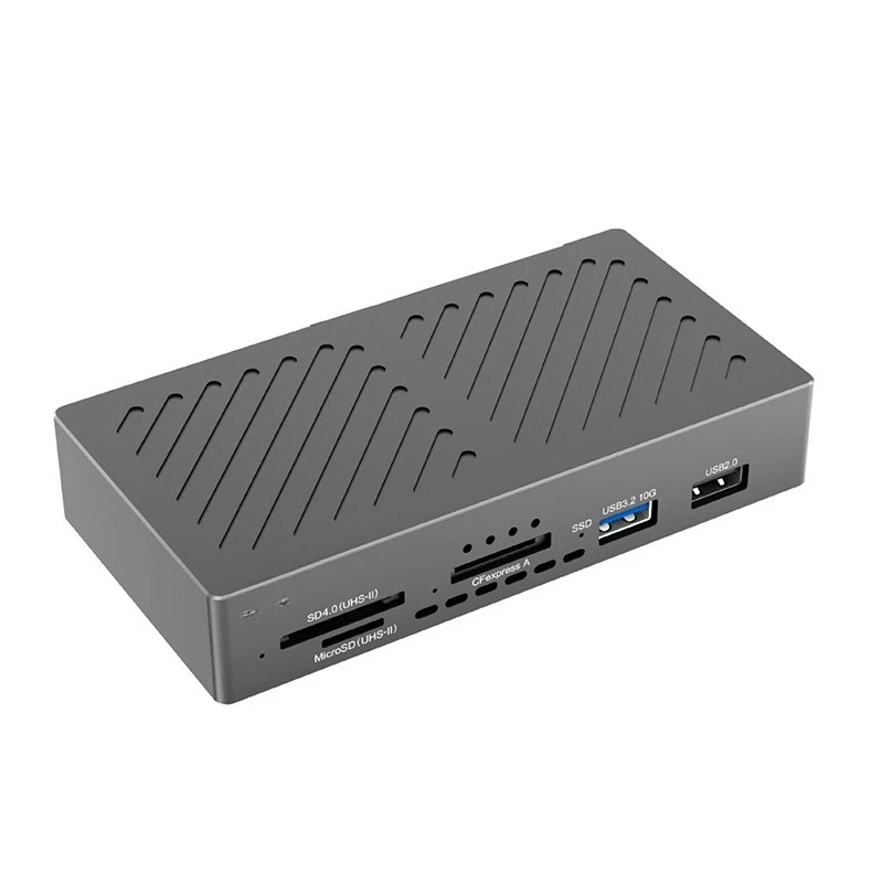 

7-In 140Gbps Hard Disk Case NVMe + CFA/SD/TF Card Reader