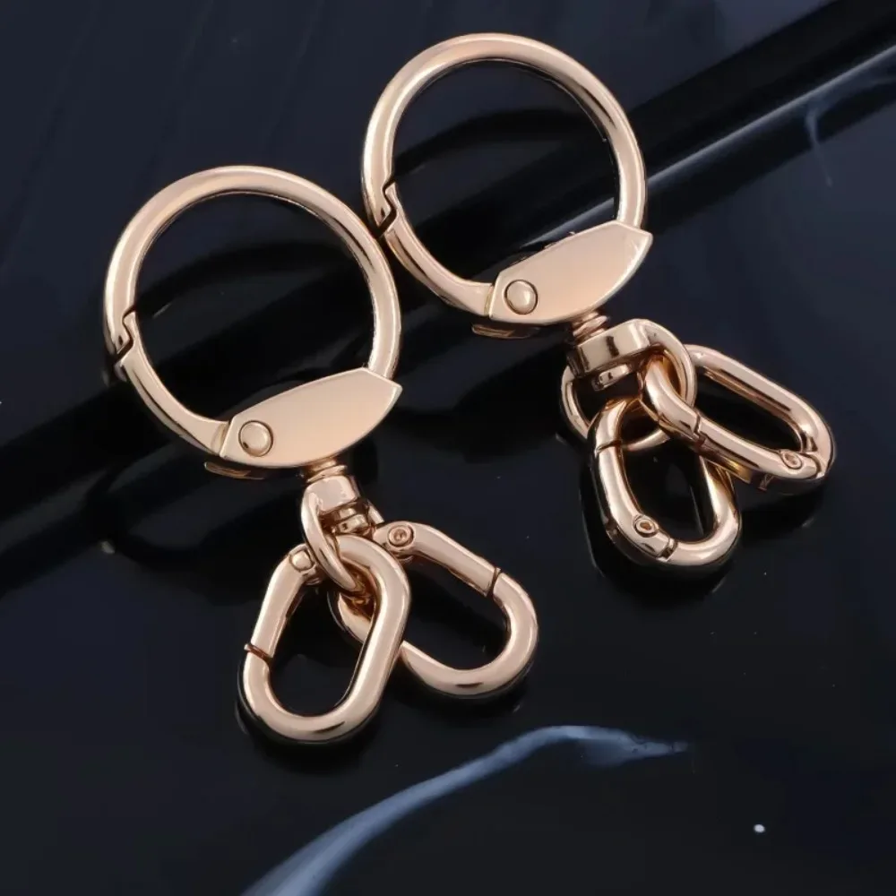 2 PCS Swivel Clasp Clip Metal Lobster Claw Clasps Keychain, Swivel Clasp with Key Rings for Keychain Making DIY Crafts